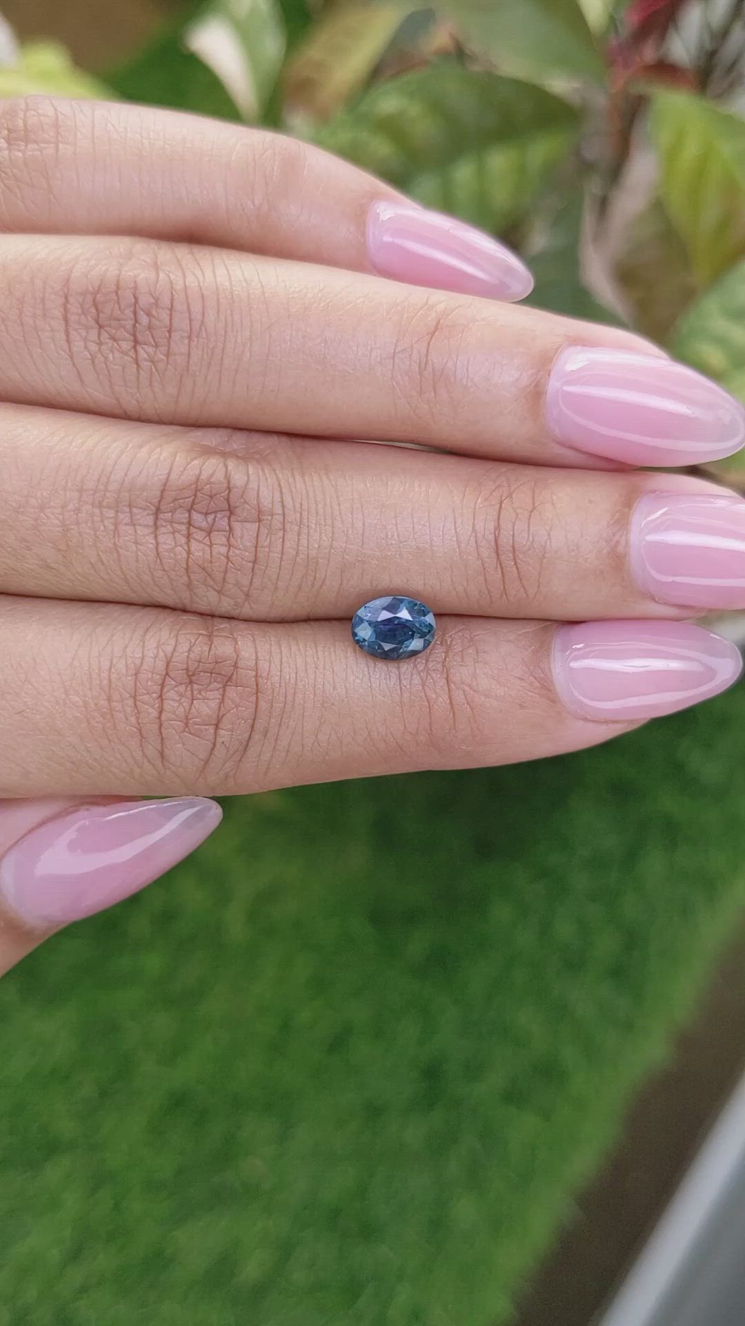 1.44 Ct. Greenish Blue Sapphire from Madagascar Size Video
