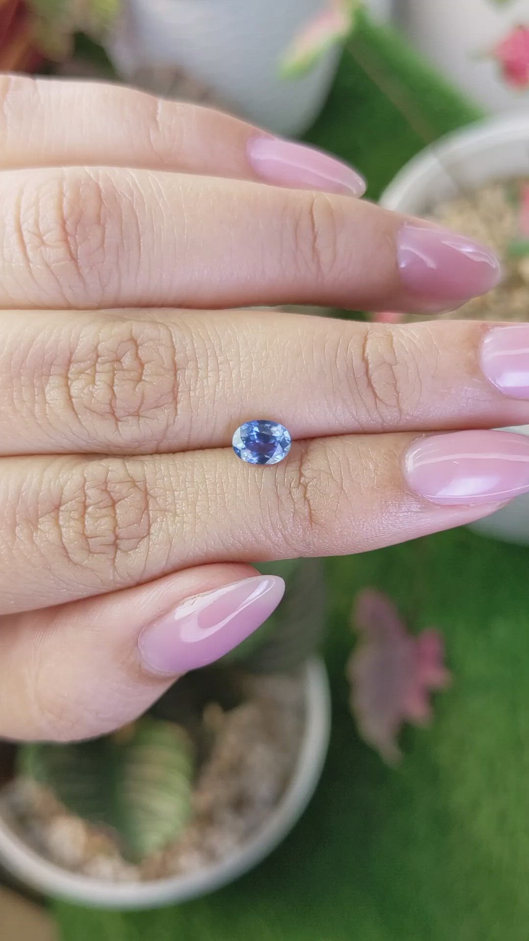 0.82 Ct. Blue Sapphire from Madagascar Size Video