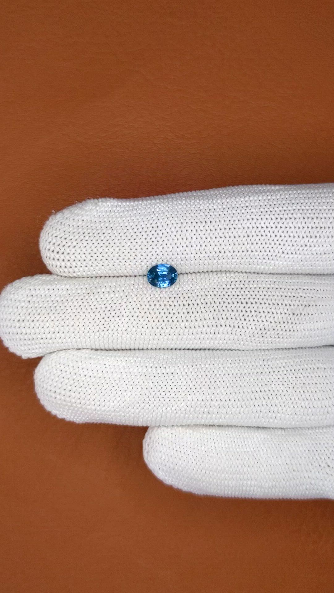 0.82 Ct. Blue Sapphire from Madagascar Size Video