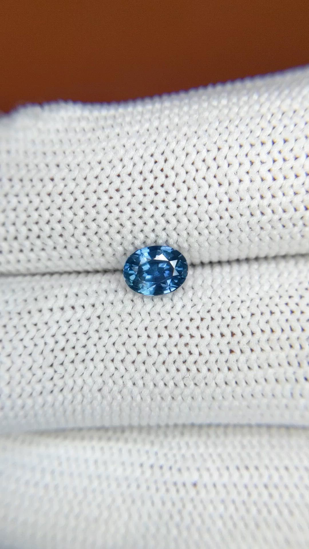 0.82 Ct. Blue Sapphire from Madagascar Size Video