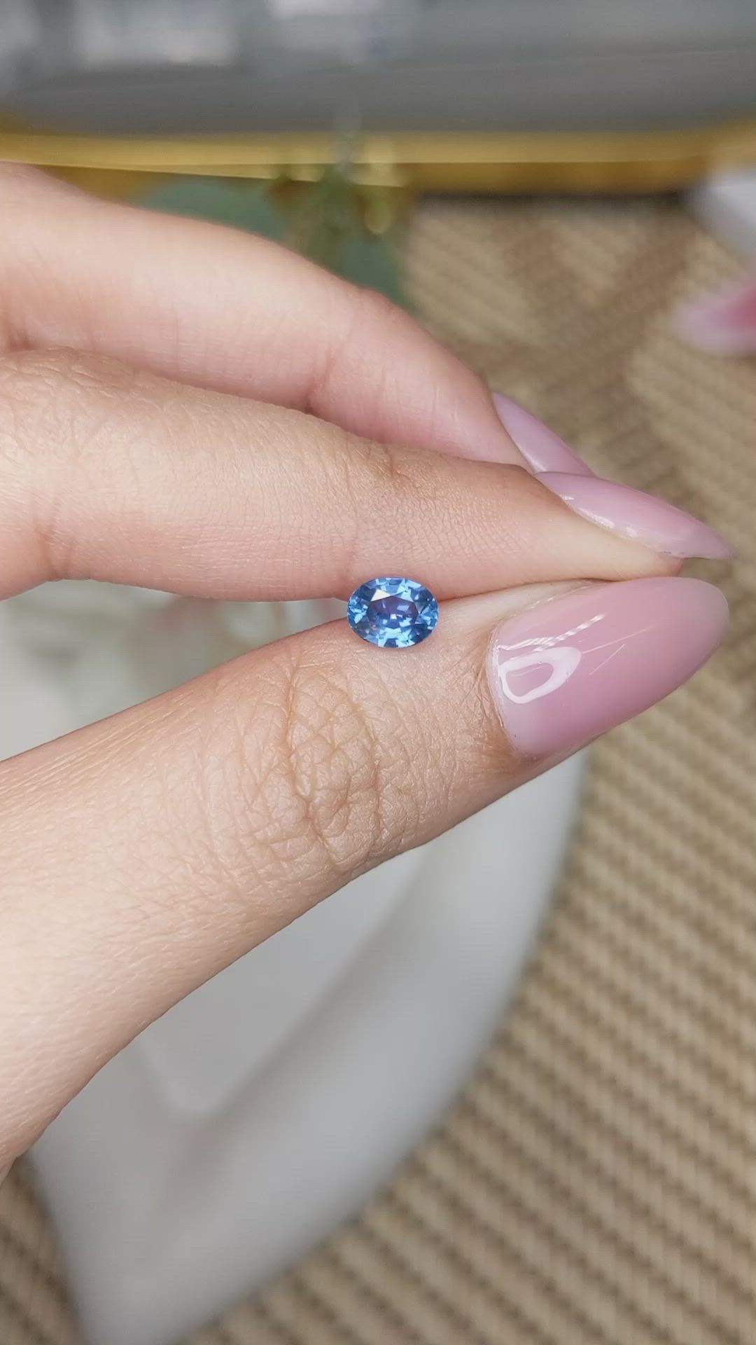 0.82 Ct. Blue Sapphire from Madagascar Size Video