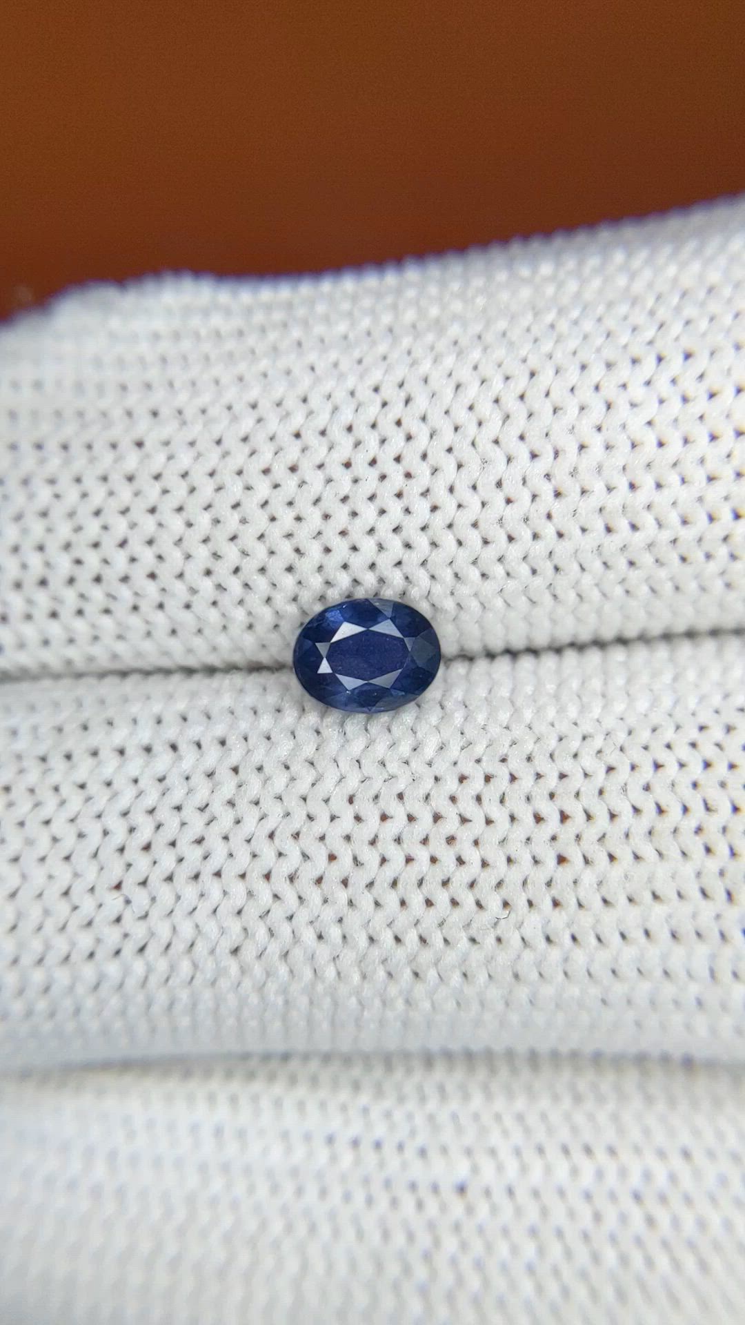 0.75 Ct. Purplish Blue Sapphire from Madagascar Size Video