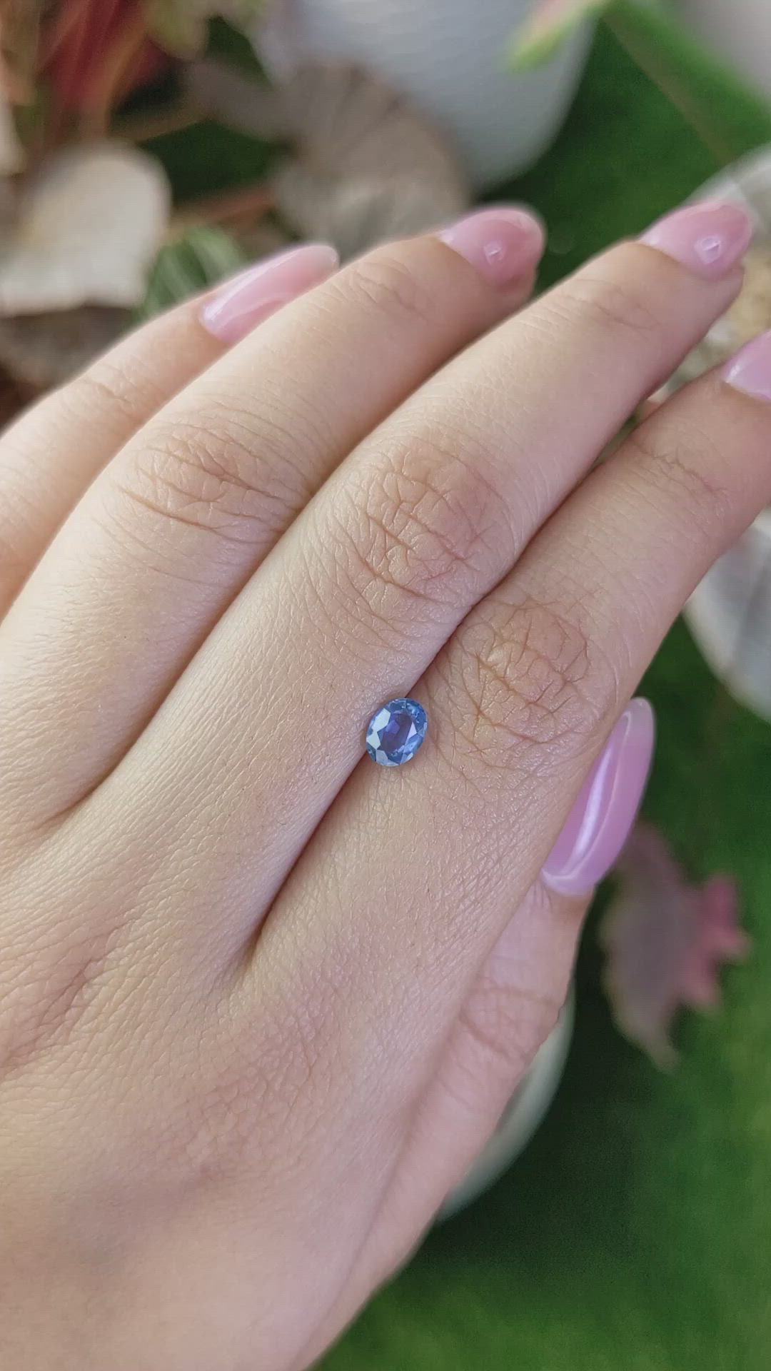 0.68 Ct. Blue Sapphire from Madagascar Size Video