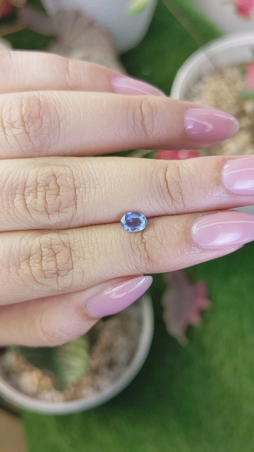 0.68 Ct. Blue Sapphire from Madagascar Size Video