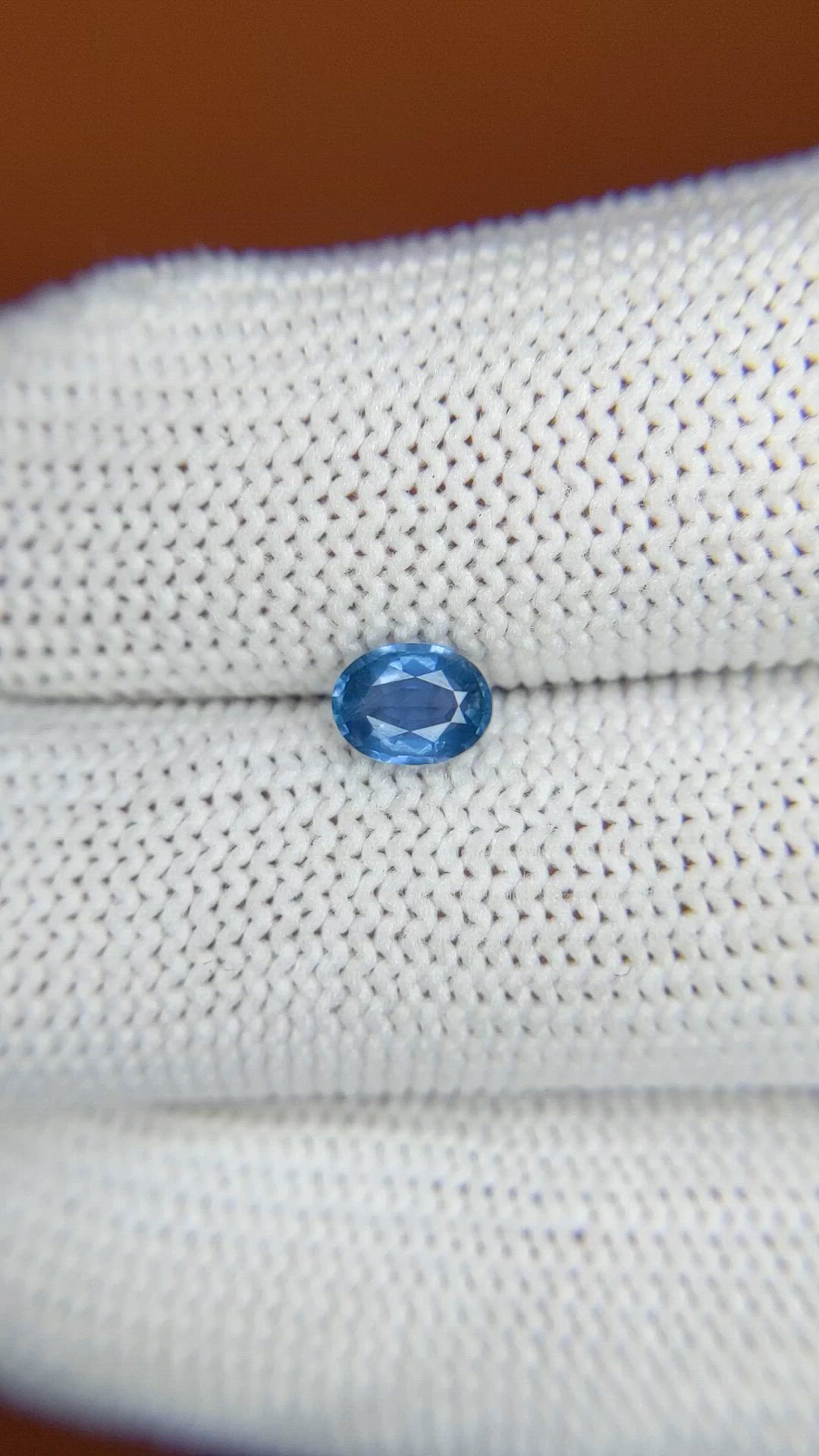 0.68 Ct. Blue Sapphire from Madagascar Size Video