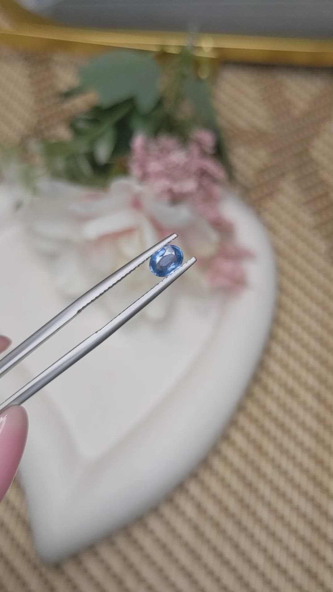0.68 Ct. Blue Sapphire from Madagascar Size Video