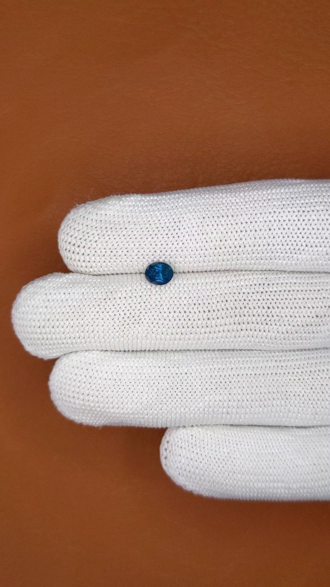 0.85 Ct. Blue Sapphire from Madagascar Size Video