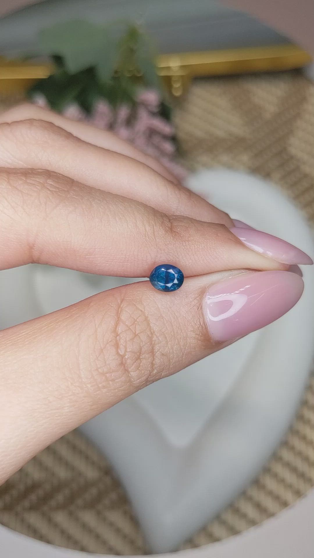 0.85 Ct. Blue Sapphire from Madagascar Size Video