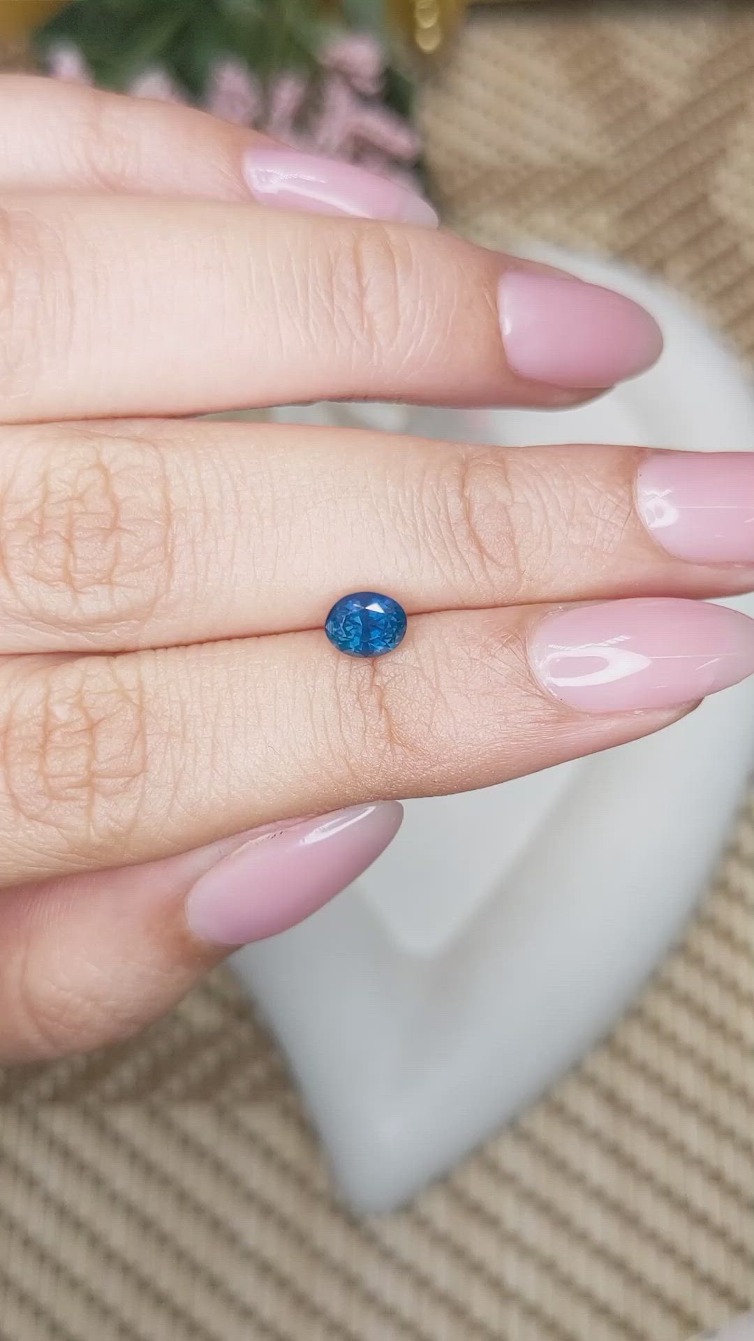 0.85 Ct. Blue Sapphire from Madagascar Size Video