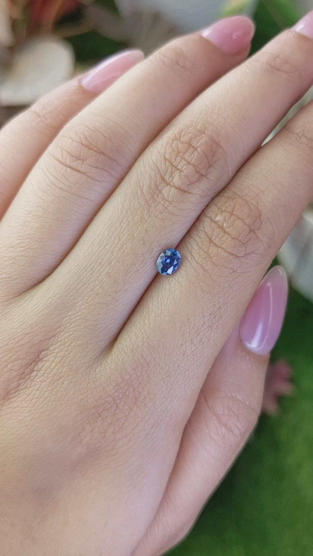 0.47 Ct. Blue Sapphire from Madagascar Size Video