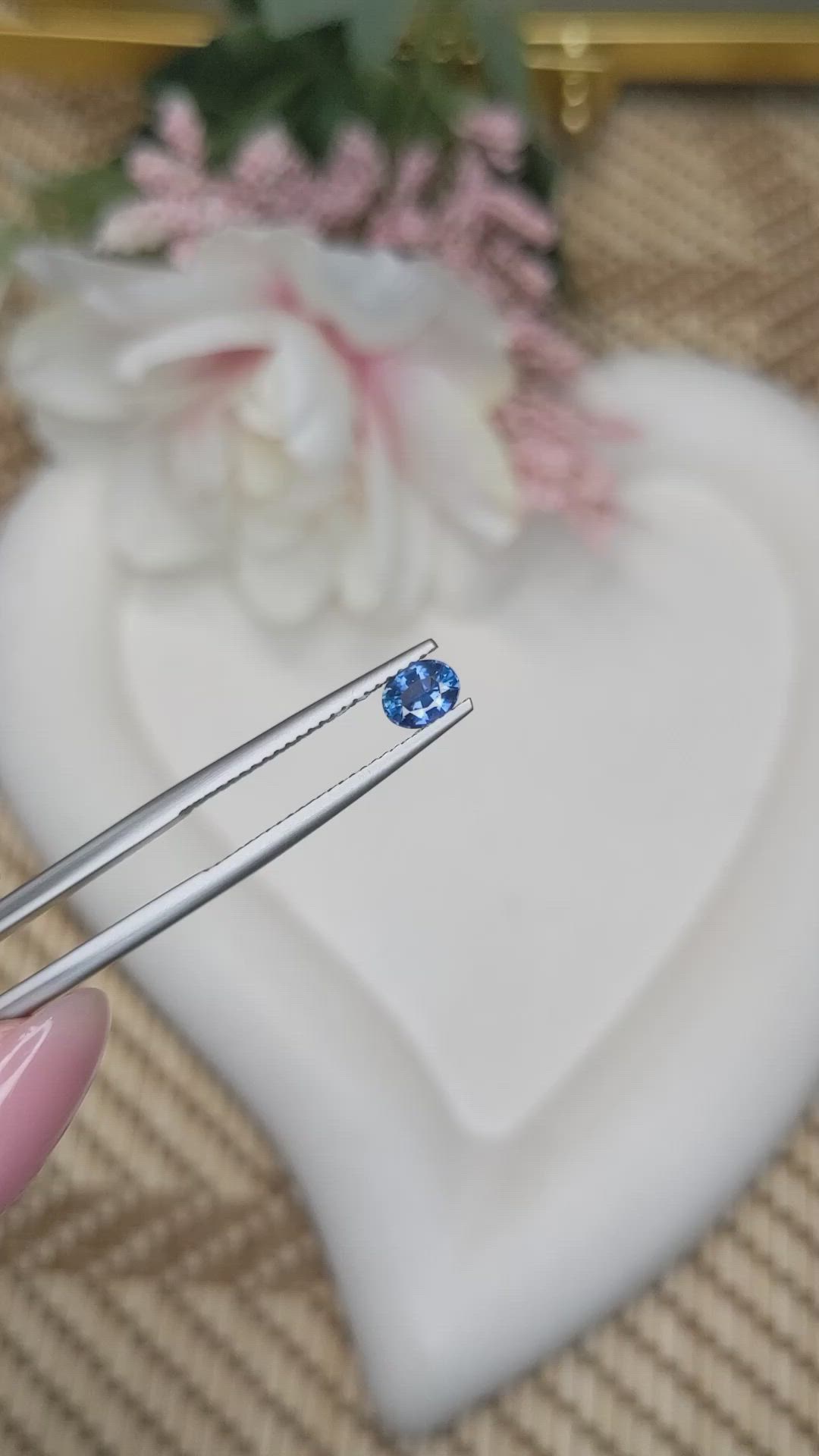0.47 Ct. Blue Sapphire from Madagascar Size Video