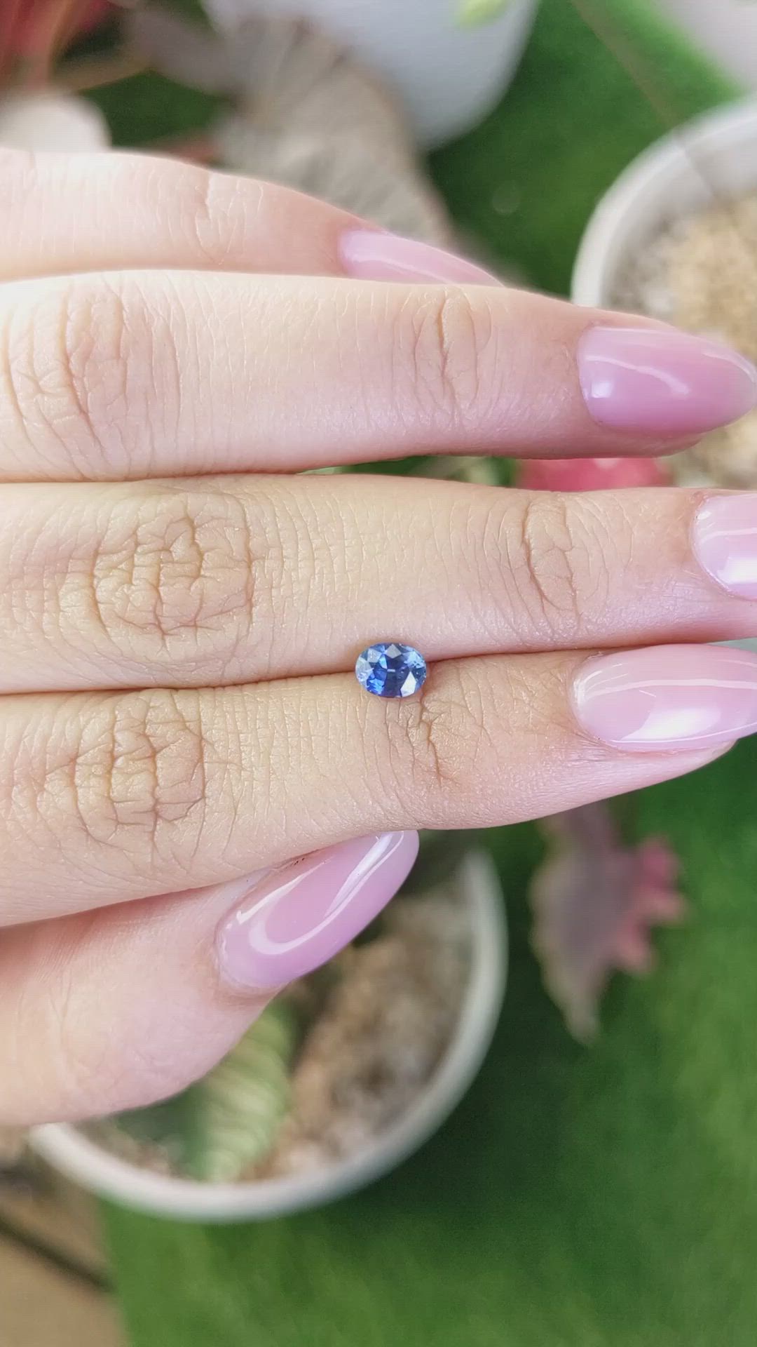 0.47 Ct. Blue Sapphire from Madagascar Size Video