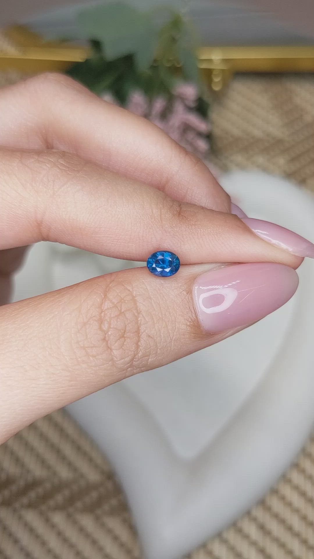 0.78 Ct. Blue Sapphire from Madagascar Size Video