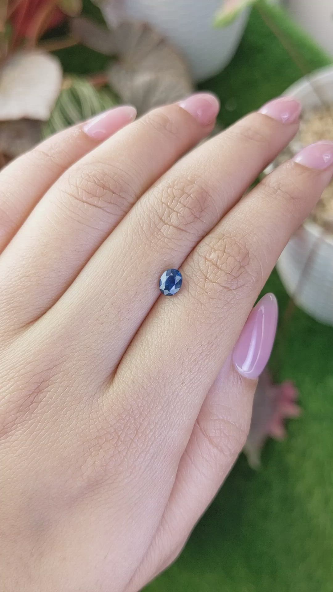 0.78 Ct. Blue Sapphire from Madagascar Size Video