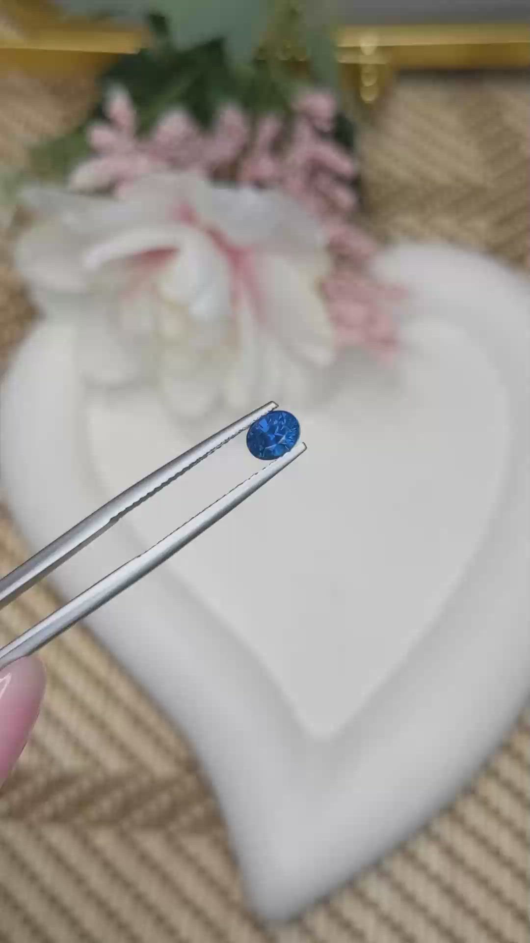 0.78 Ct. Blue Sapphire from Madagascar Size Video