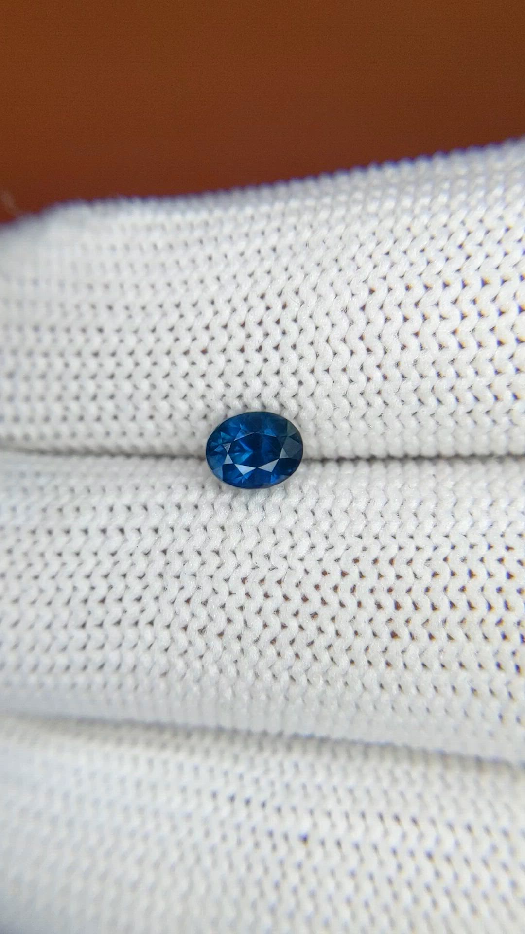 0.78 Ct. Blue Sapphire from Madagascar Size Video