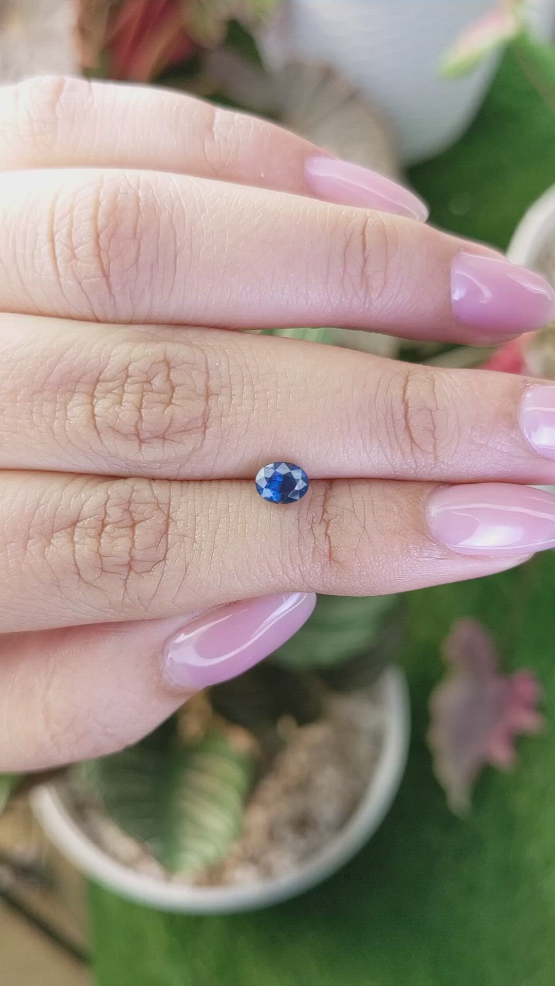 0.78 Ct. Blue Sapphire from Madagascar Size Video