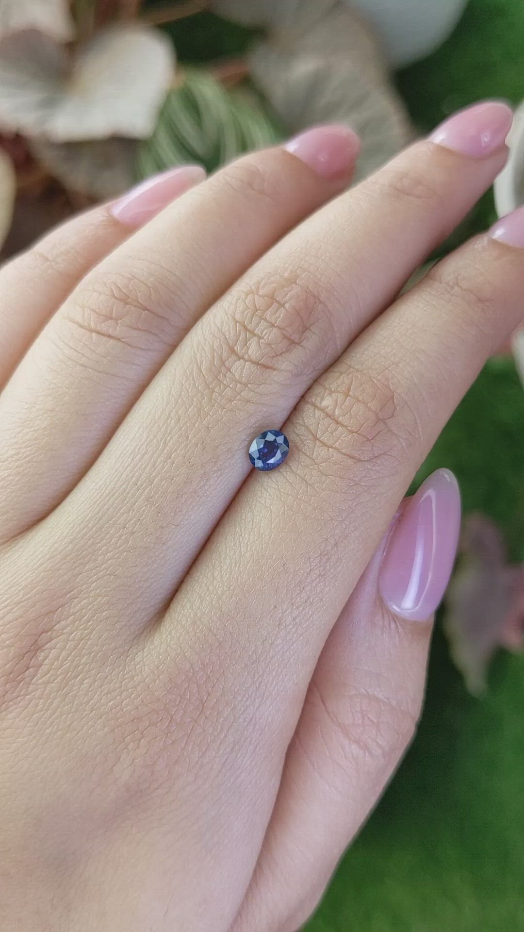 0.63 Ct. Blue Sapphire from Madagascar Size Video