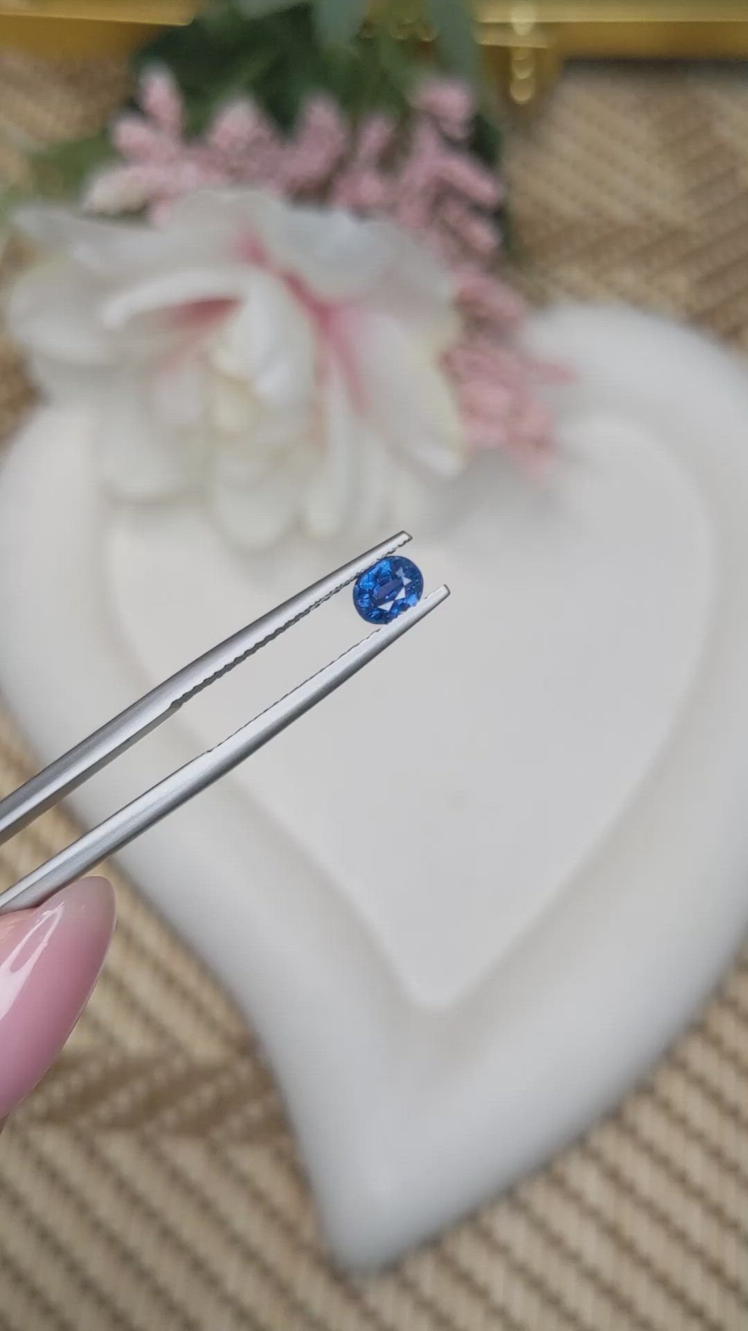 0.63 Ct. Blue Sapphire from Madagascar Size Video
