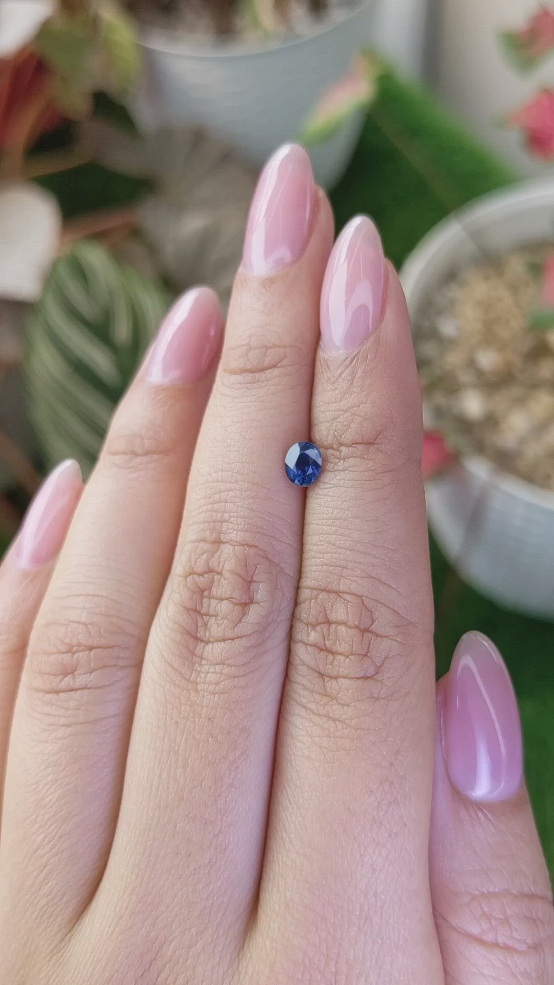 0.63 Ct. Blue Sapphire from Madagascar Size Video