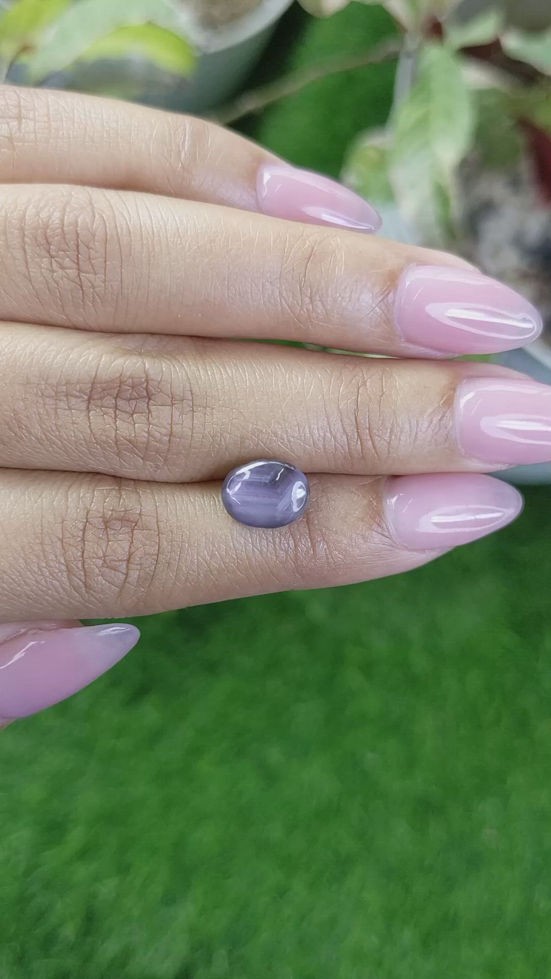 4.32 Ct. Purple Star Sapphire from Ceylon (Sri Lanka) Size Video