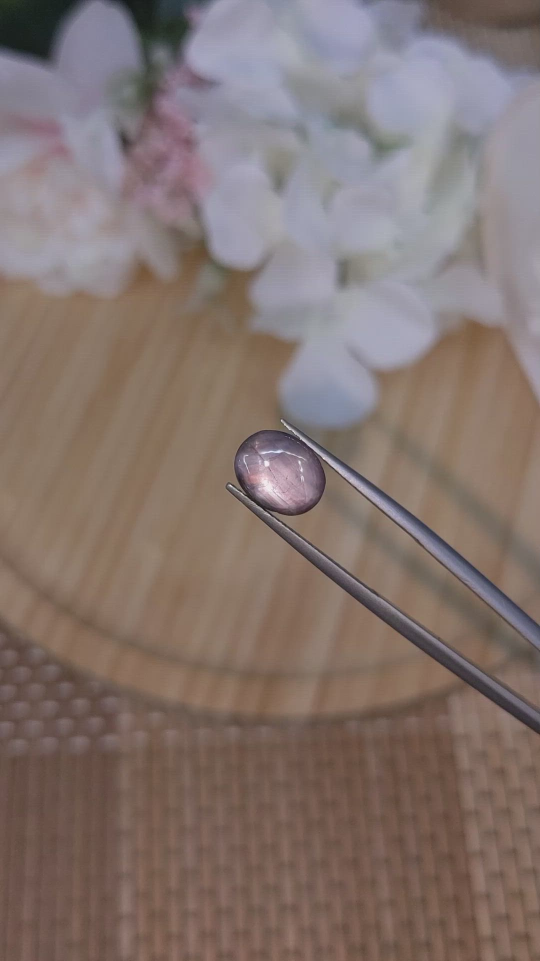 4.32 Ct. Purple Star Sapphire from Ceylon (Sri Lanka) Size Video