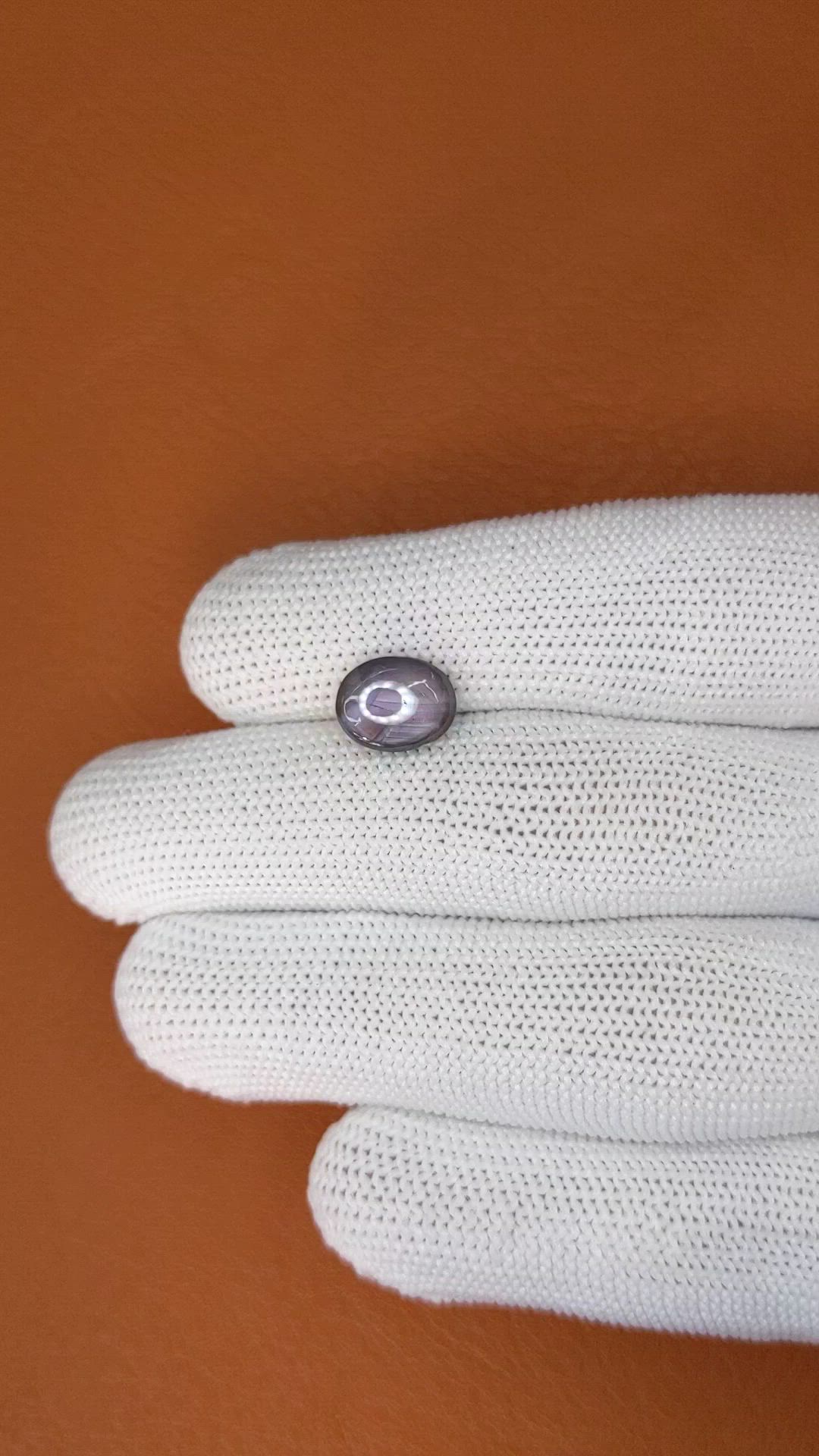 4.32 Ct. Purple Star Sapphire from Ceylon (Sri Lanka) Size Video