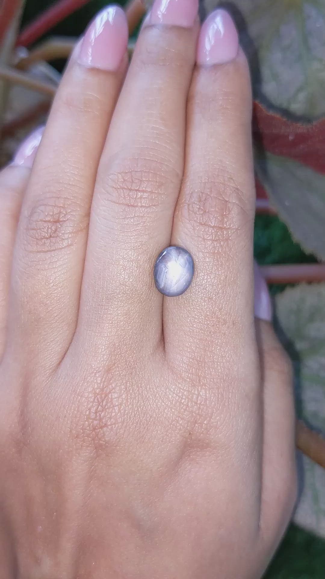 4.32 Ct. Purple Star Sapphire from Ceylon (Sri Lanka) Size Video