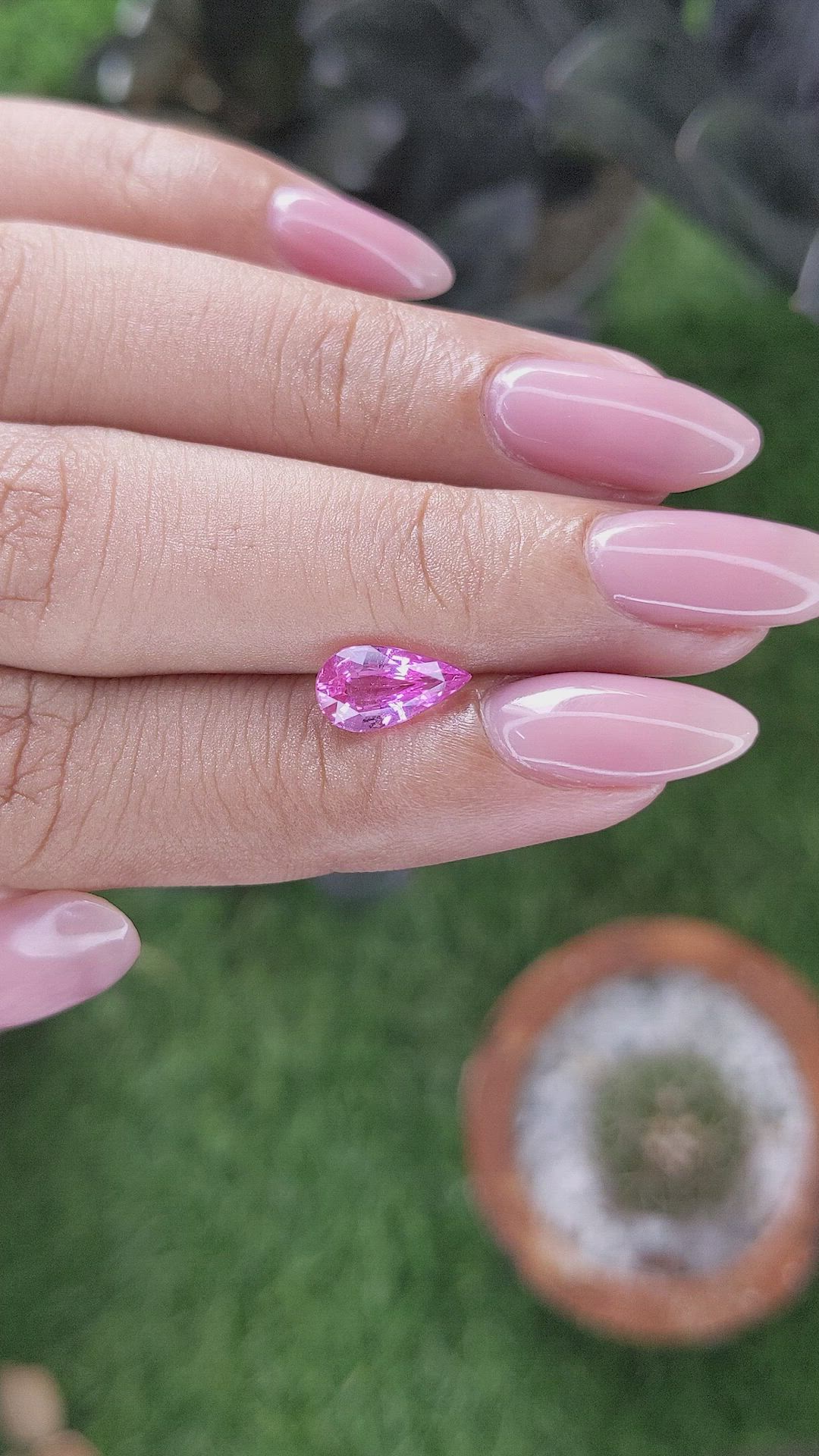 1.55 Ct. Pink Sapphire from Madagascar Size Video