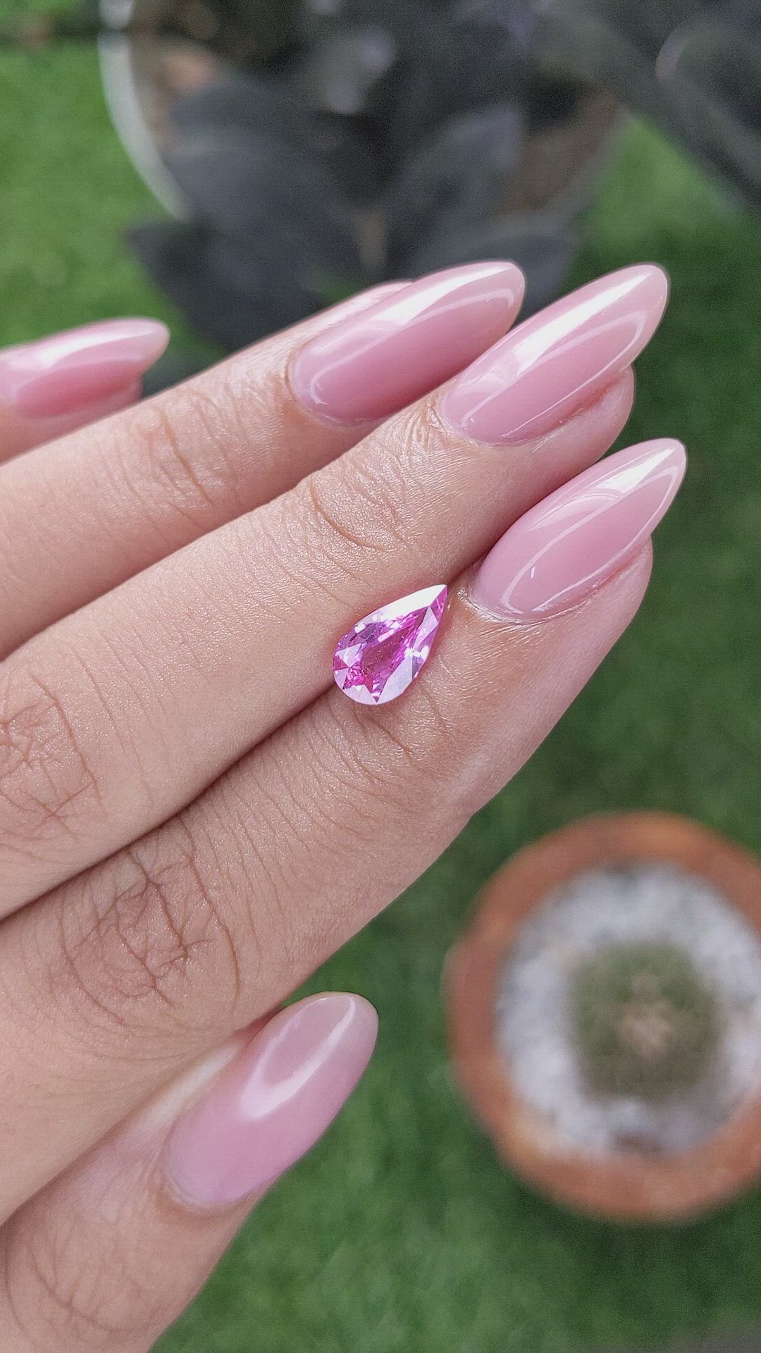 1.55 Ct. Pink Sapphire from Madagascar Size Video