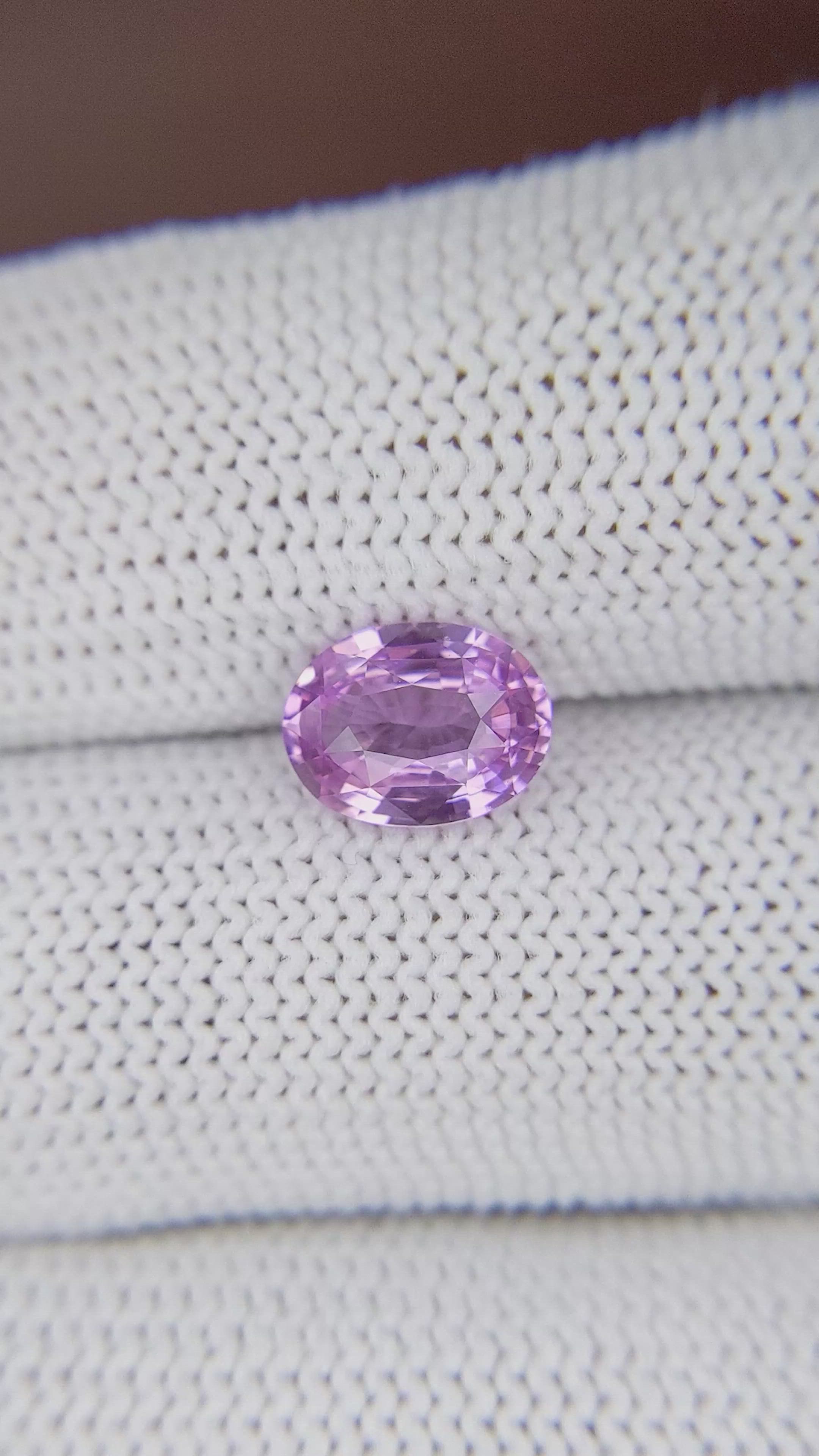 2.01 Ct. Purple Sapphire from Madagascar Size Video