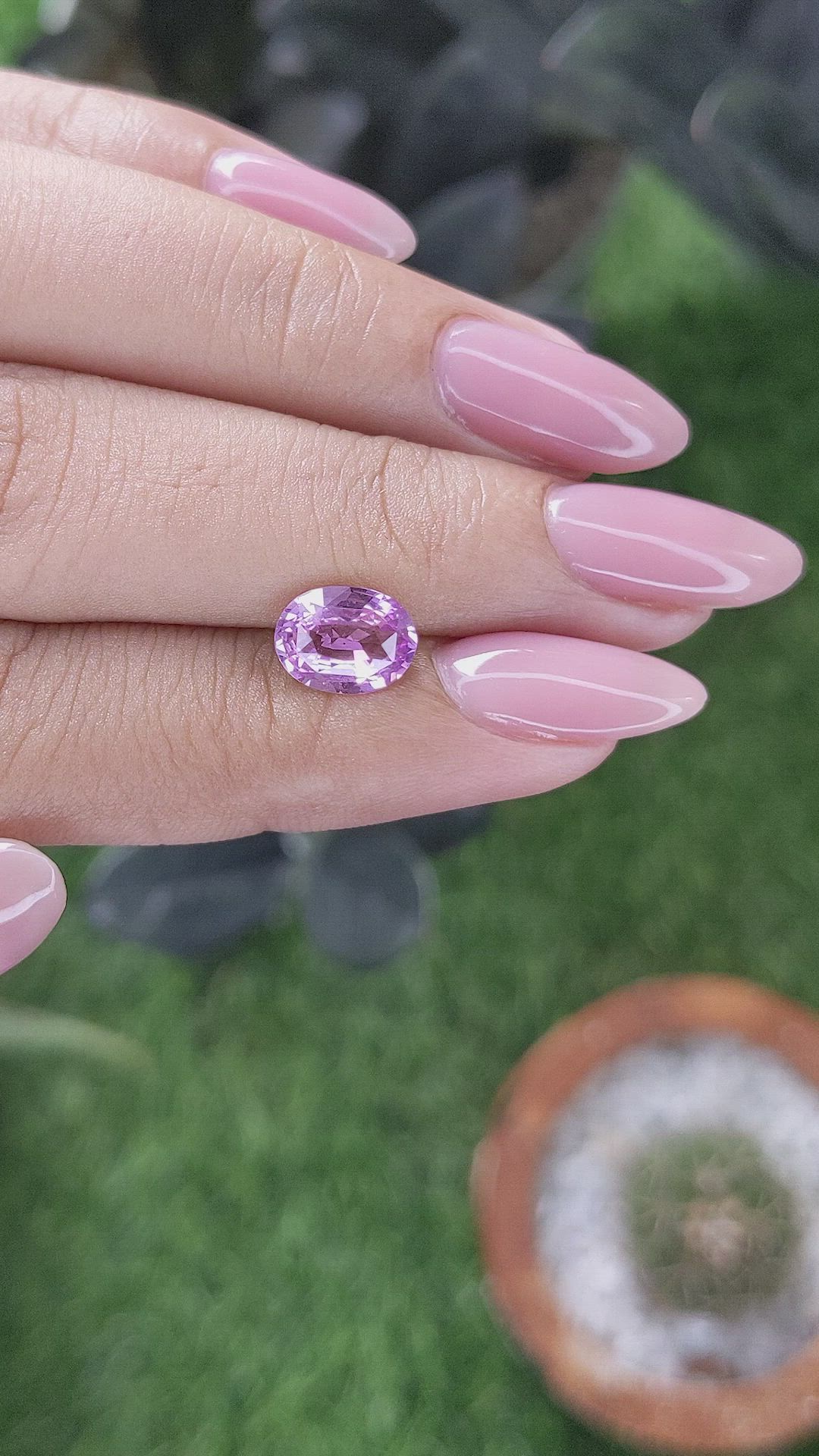 2.01 Ct. Purple Sapphire from Madagascar Size Video