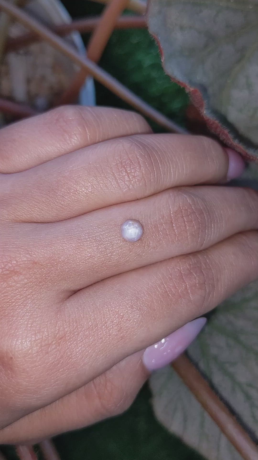 0.79 Ct. Greyish Blue Star Sapphire from Ceylon (Sri Lanka) Size Video