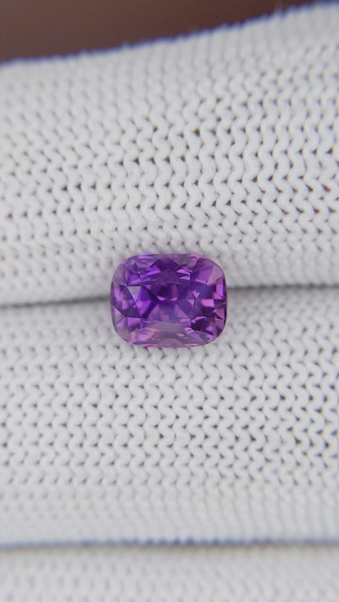 2.54 Ct. Pinkish Purple Sapphire from Madagascar Size Video