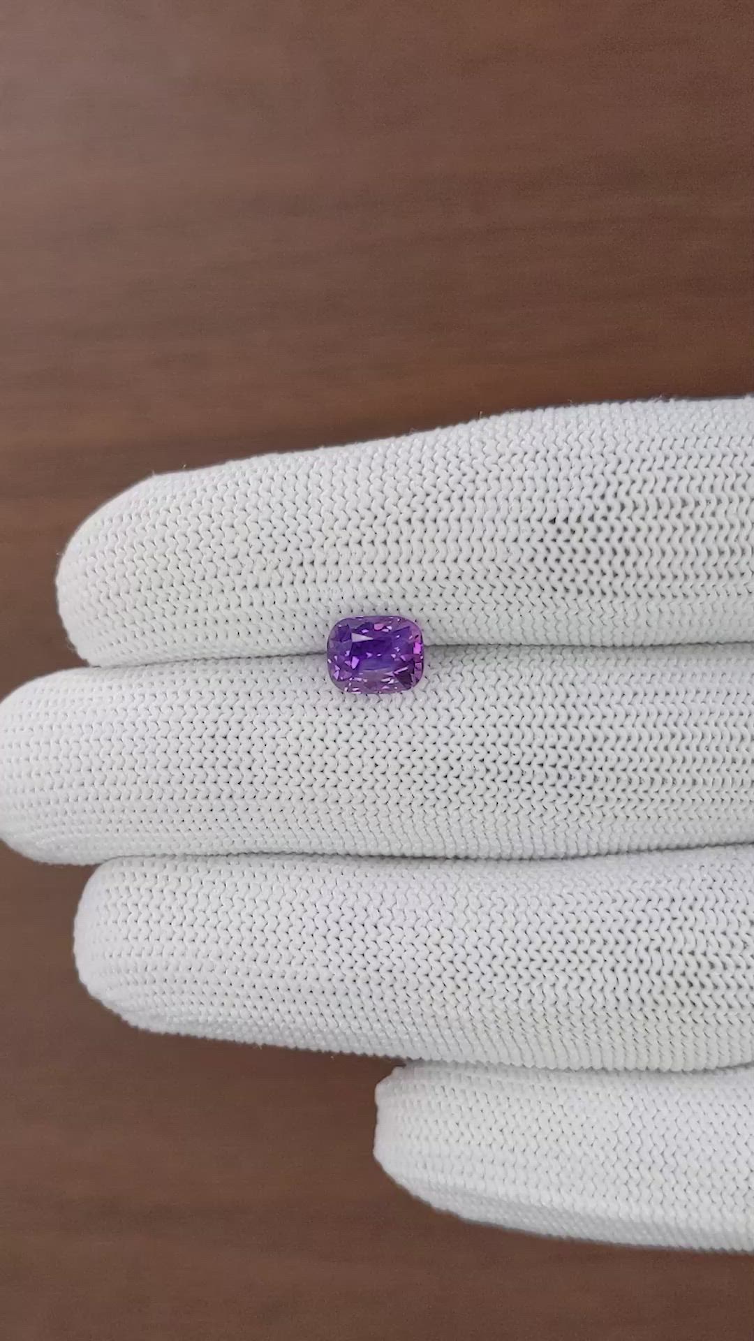 2.54 Ct. Pinkish Purple Sapphire from Madagascar Size Video
