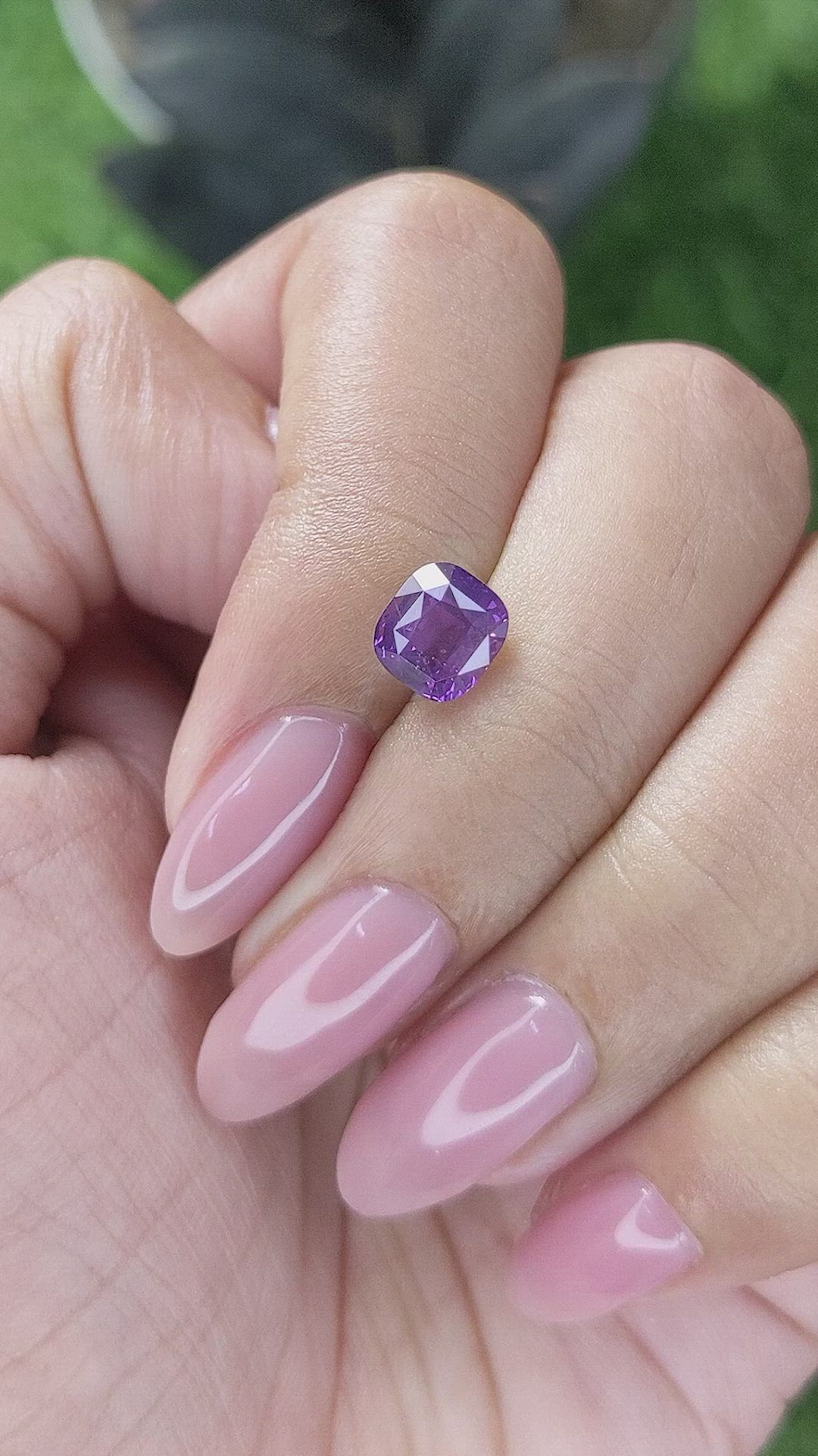 2.03 Ct. Pinkish Purple Sapphire from Madagascar Size Video