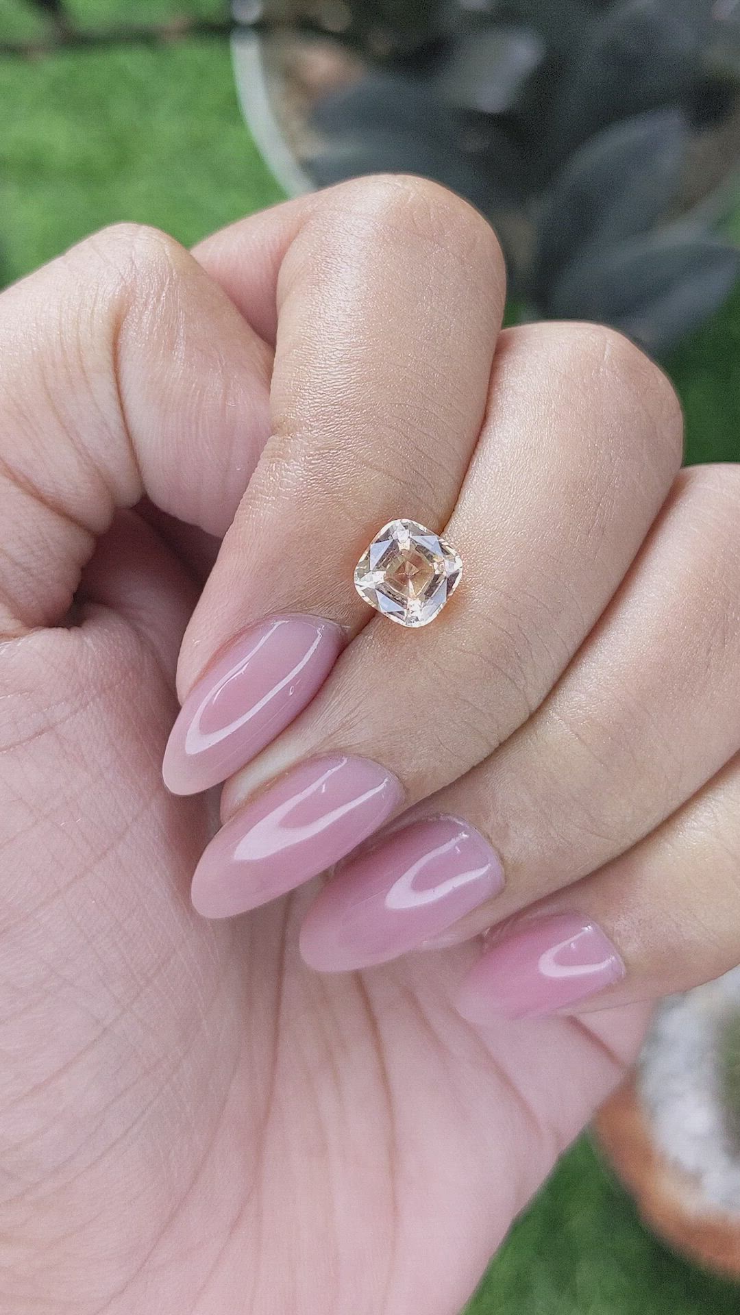 1.56 Ct. Peach Sapphire from Madagascar Size Video