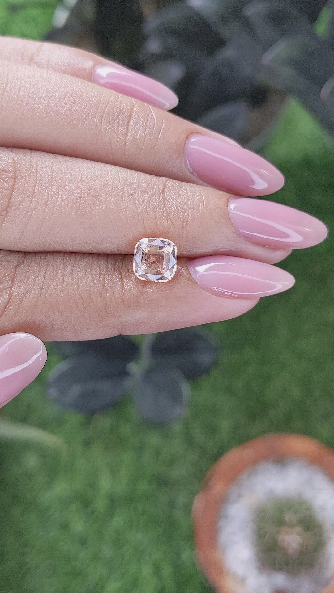 1.56 Ct. Peach Sapphire from Madagascar Size Video