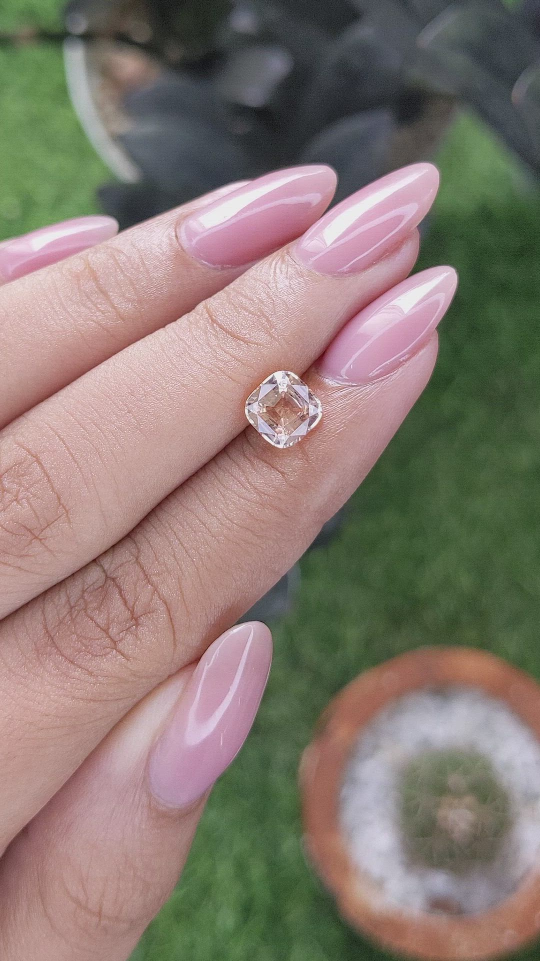 1.56 Ct. Peach Sapphire from Madagascar Size Video