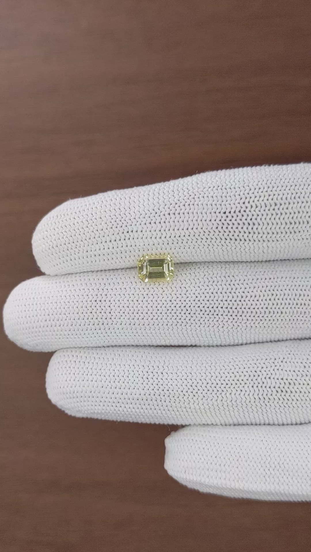 1.64 Ct. Yellow Sapphire from Ceylon (Sri Lanka) Size Video