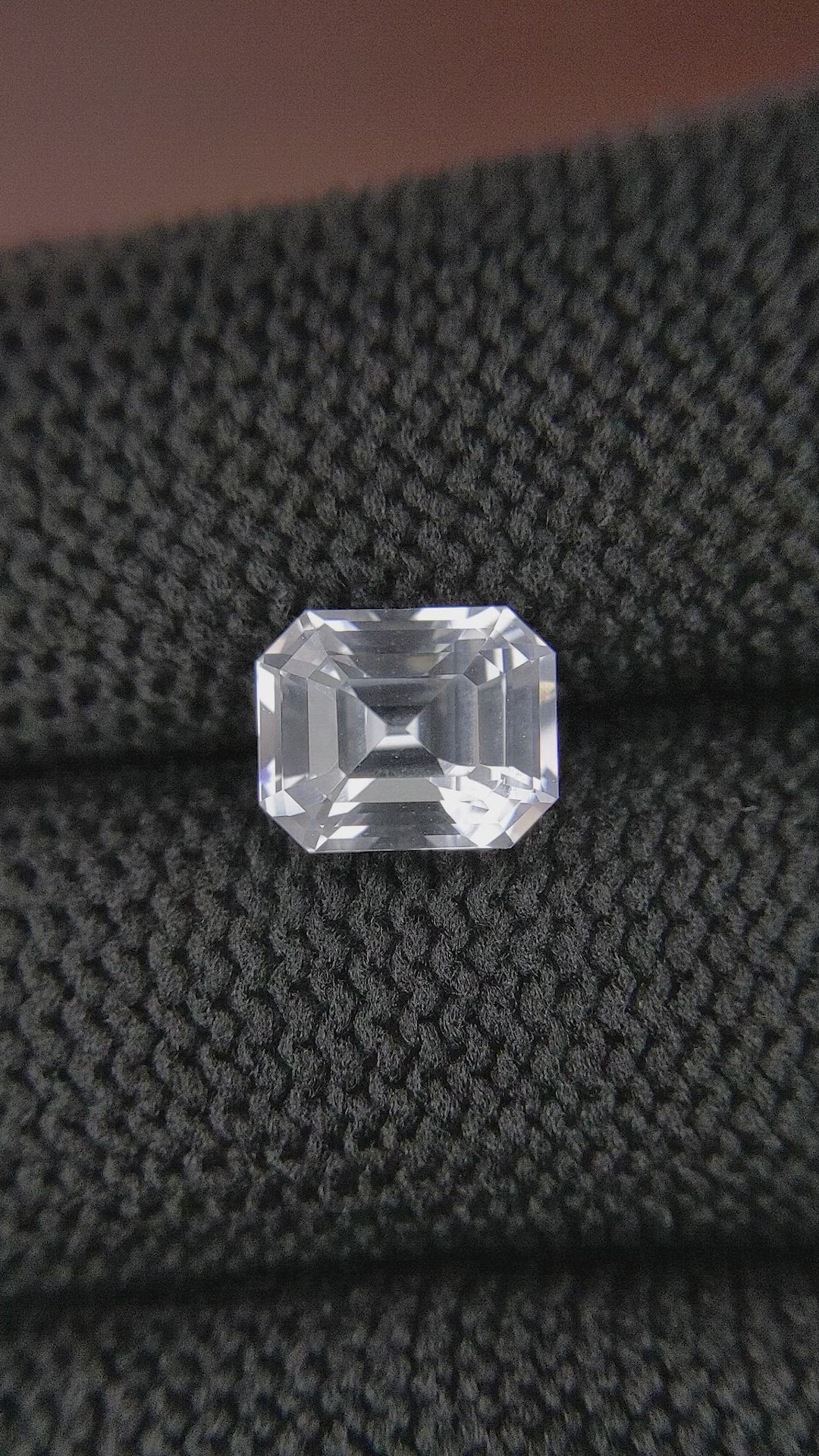 3.55 Ct. White Sapphire from Ceylon (Sri Lanka) Size Video