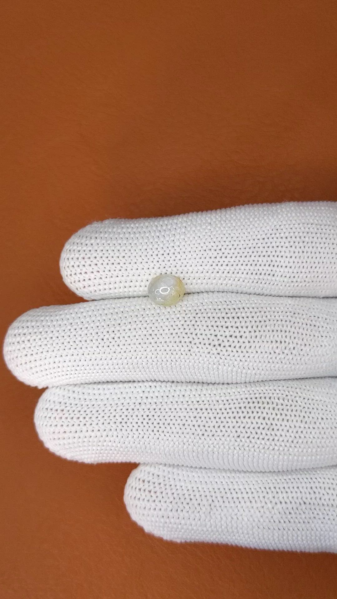 1.52 Ct. Yellow Star Sapphire from Ceylon (Sri Lanka) Size Video