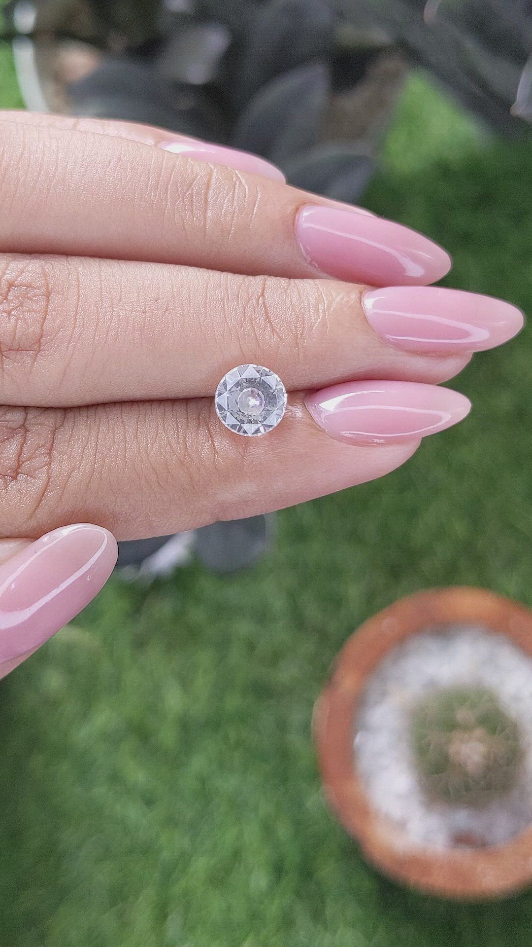 2.00 Ct. White Sapphire from Ceylon (Sri Lanka) Size Video
