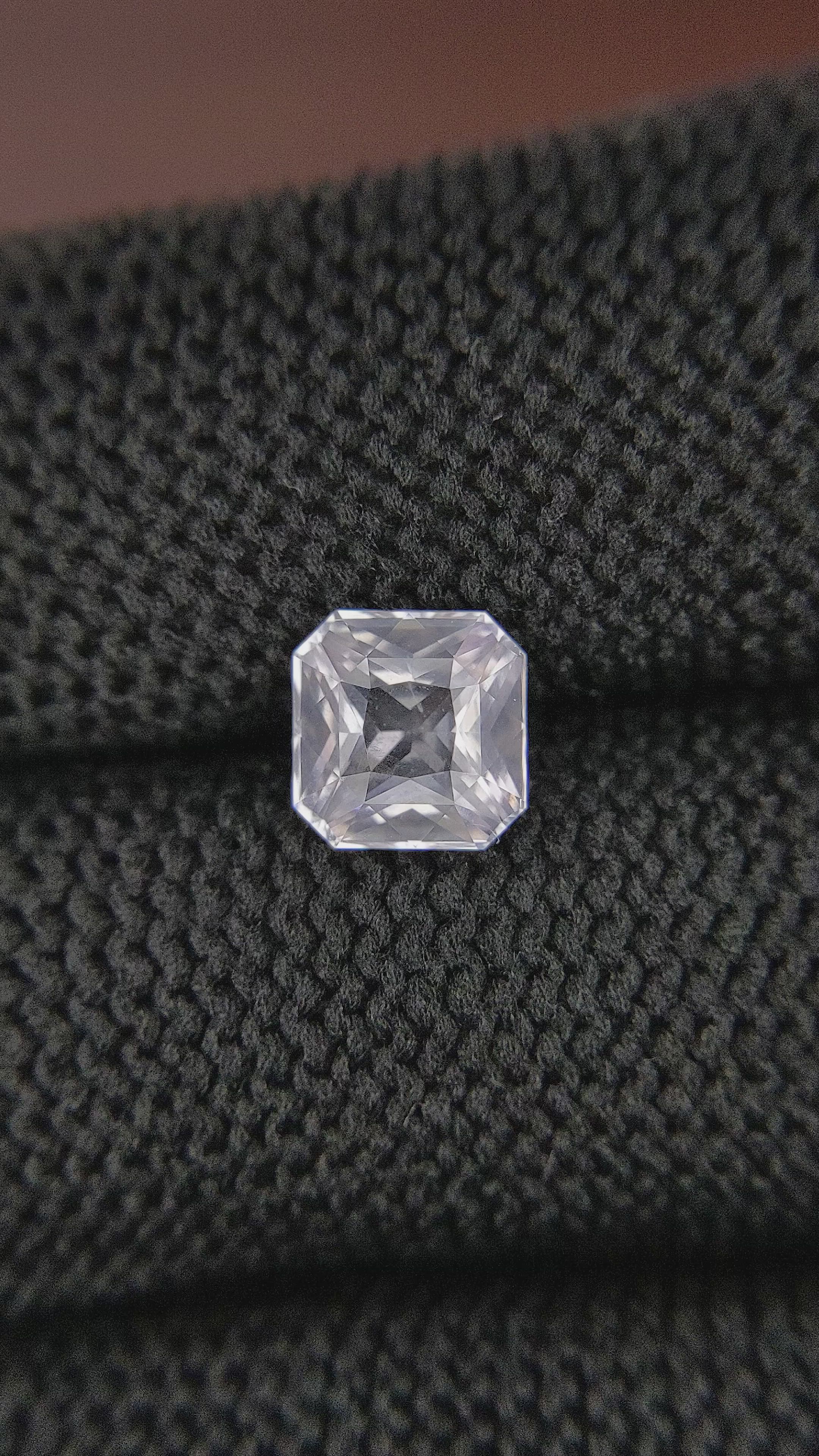 2.01 Ct. White Sapphire from Ceylon (Sri Lanka) Size Video