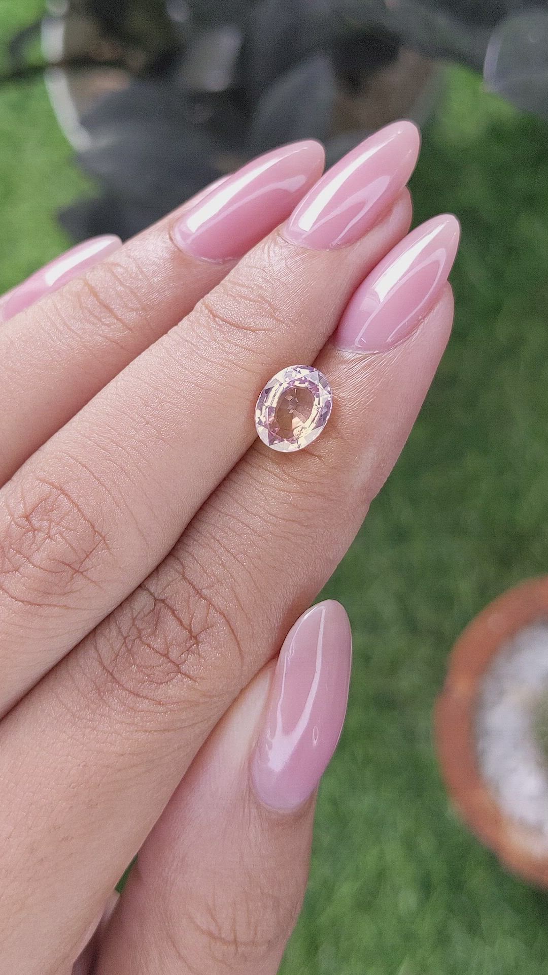 2.04 Ct. Purplish Pink Sapphire from Madagascar Size Video