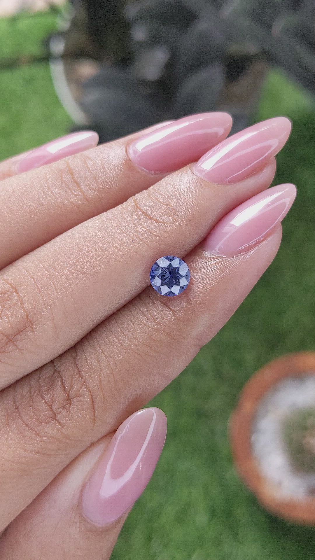 1.22 Ct. Blue Sapphire from Ceylon (Sri Lanka) Size Video