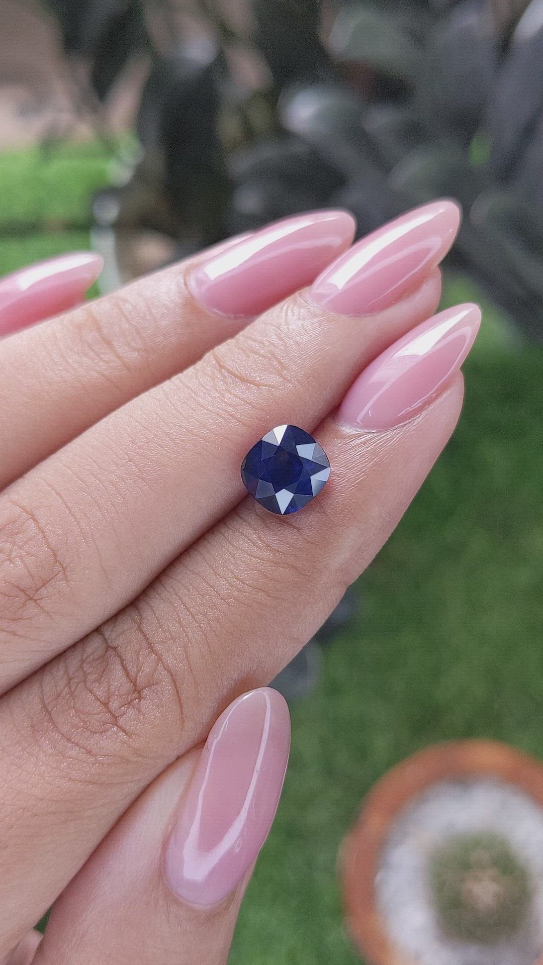 2.52 Ct. Blue Sapphire from Ceylon (Sri Lanka) Size Video