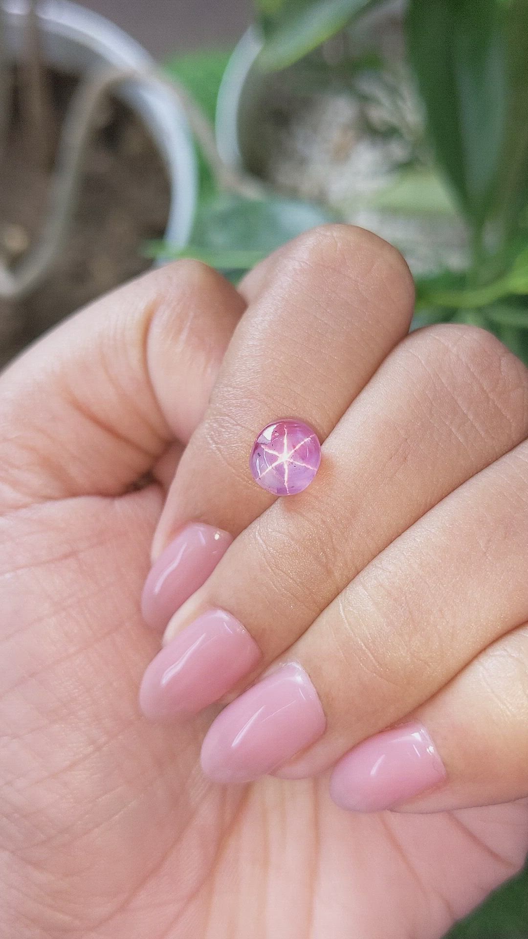3.24 Ct. Pink Star Sapphire from Ceylon (Sri Lanka) Size Video