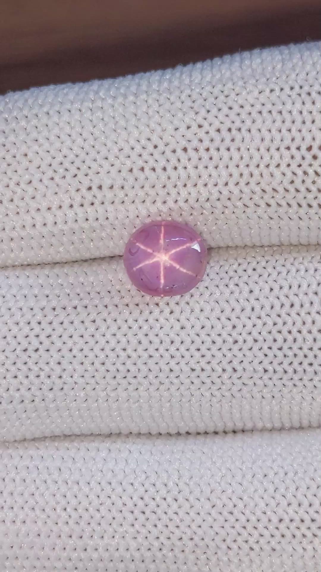 3.24 Ct. Pink Star Sapphire from Ceylon (Sri Lanka) Size Video
