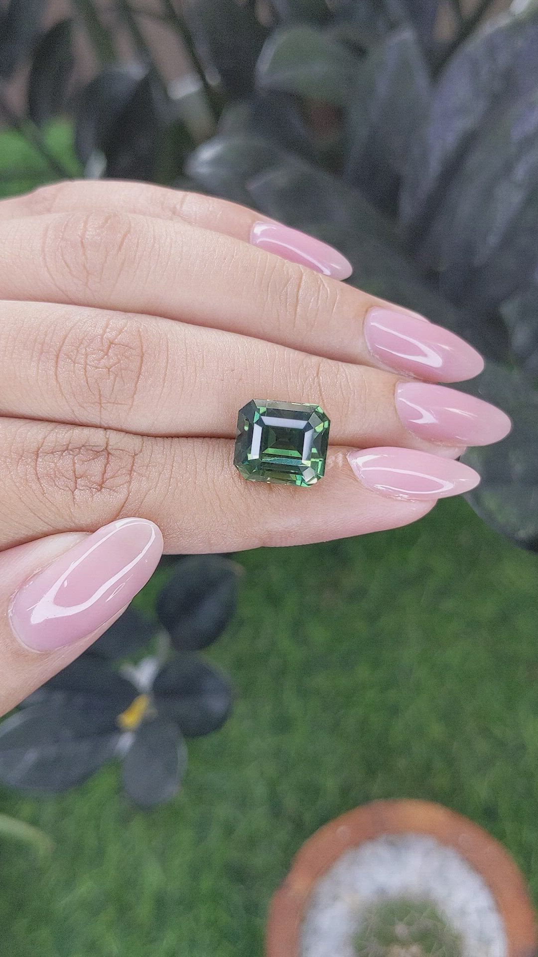 10.53 Ct. Bluish Green Sapphire from Africa Size Video